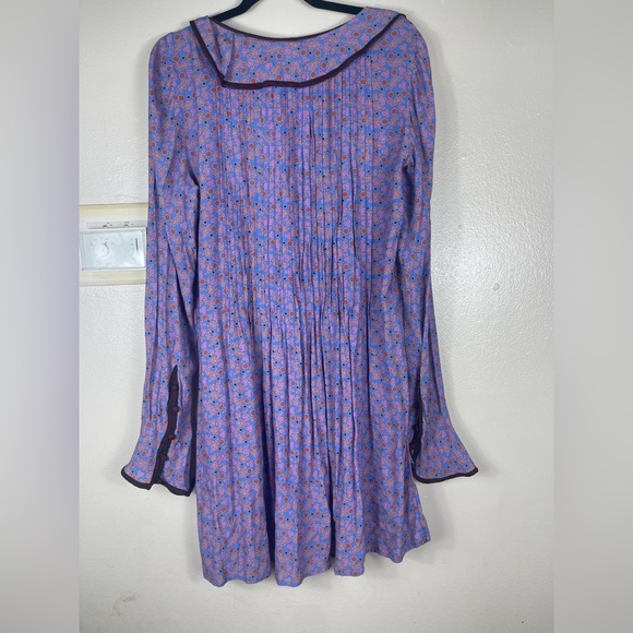 Free People Purple Floral Mini Dress M-L - Picture 5 of 5